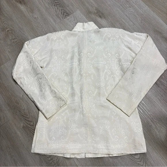 SHANGHAI TANG WHITE  SILK LINING WOMENS JACKET SIZE US 10 - Picture 3 of 8